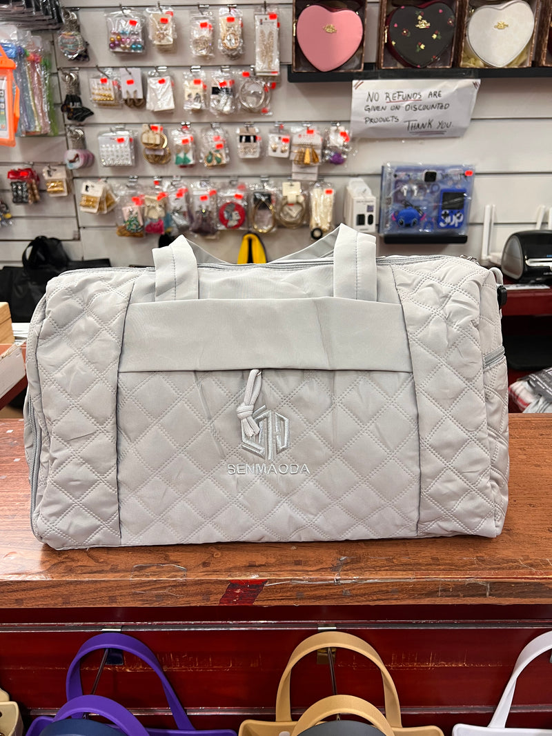 SENMAODA Luxe Quilted Weekend Duffel Bag A-059