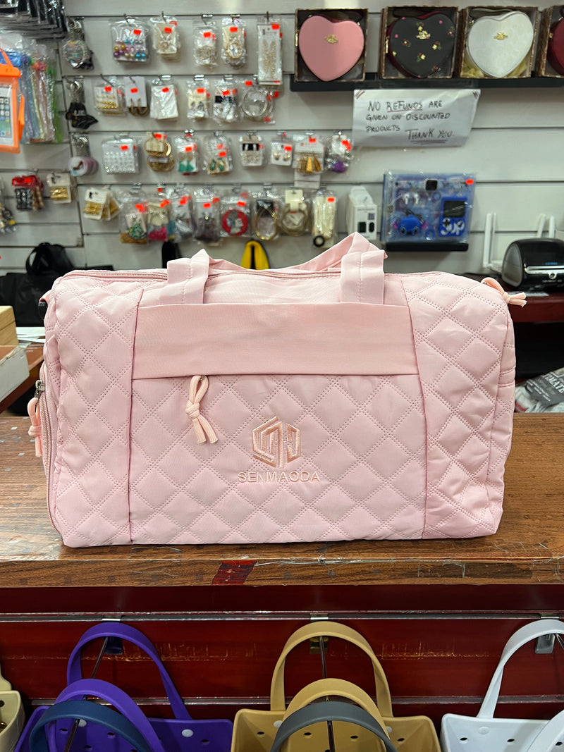 SENMAODA Luxe Quilted Weekend Duffel Bag A-059