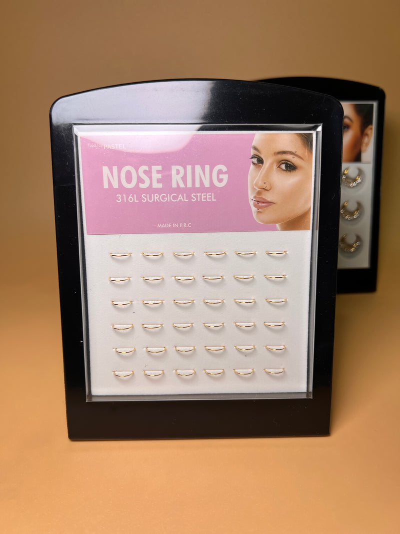 Ladies Minimal Cuff Hoop Nose Rings