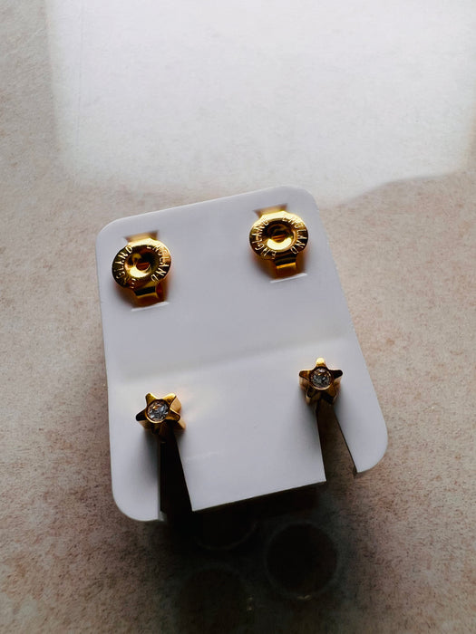Trendy Gold Star Earrings