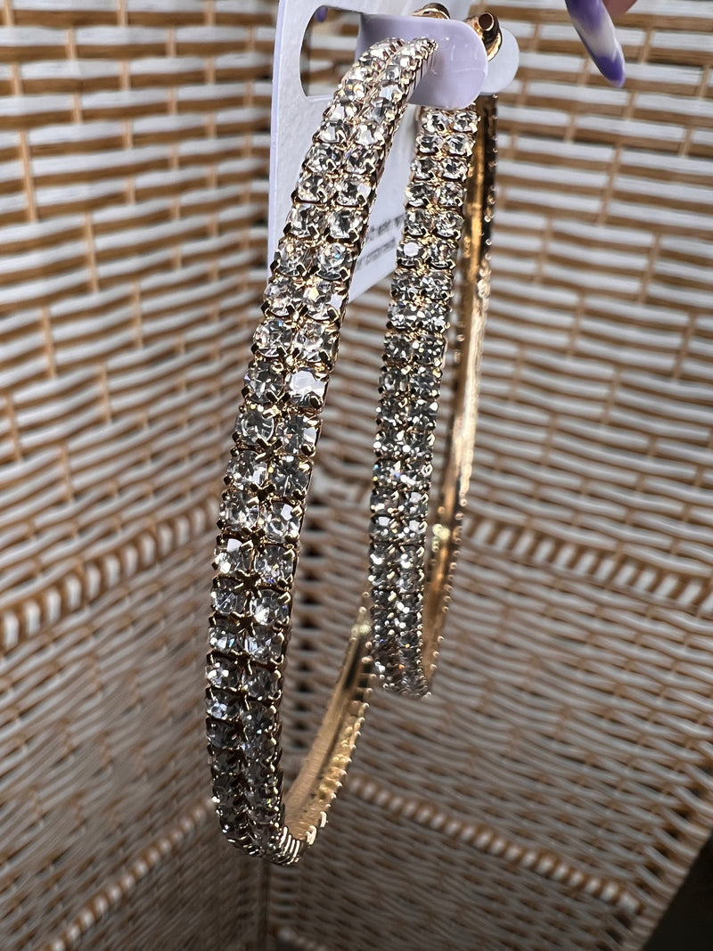 Crystal Iridescent Rhinestone Earrings