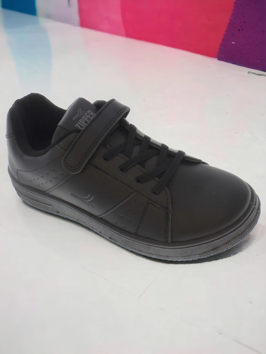 Unisex Kids Lace & Velcro Perforated School Shoes