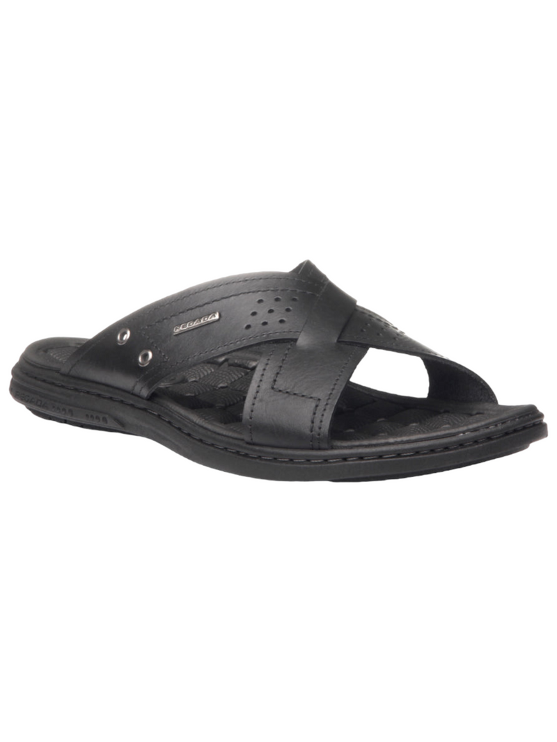 Pegada Men Comfort Cross-Strap Stitched Sole Slides (Only Size 46/11.5)