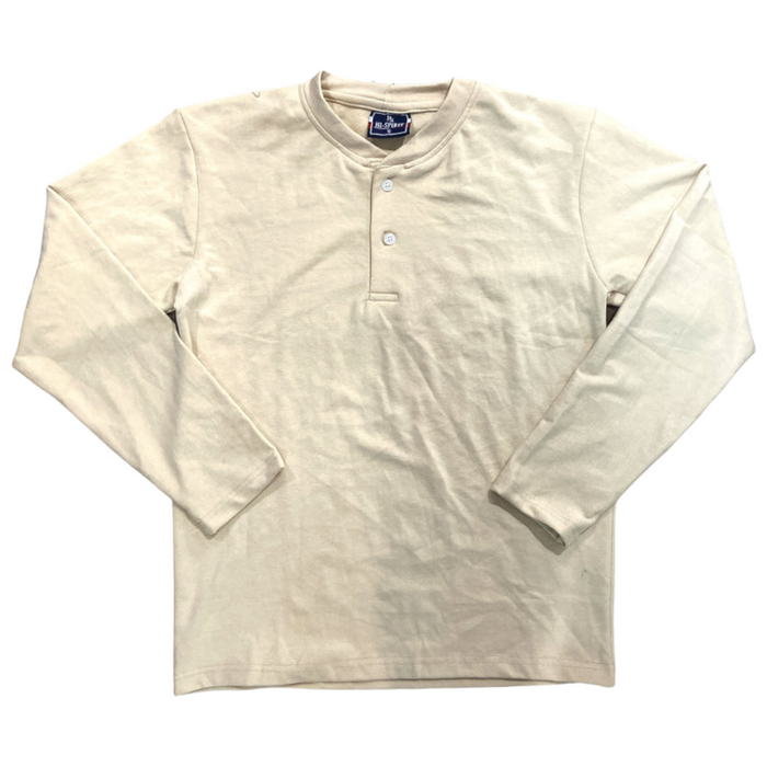 Men Long Sleeve Double-Button T-shirt