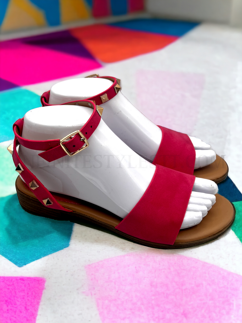 Ladies Pyramid-Studded-Strap Sandals (Only Size 37/6)