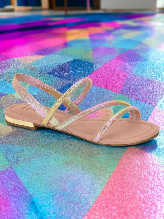 Beira Rio Ladies Comfort Multi-Strap Glittery Sandals