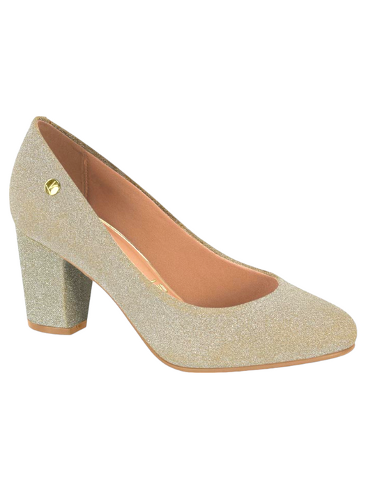 Vizzano Ladies Comfort Glittery Block Heel Shoes