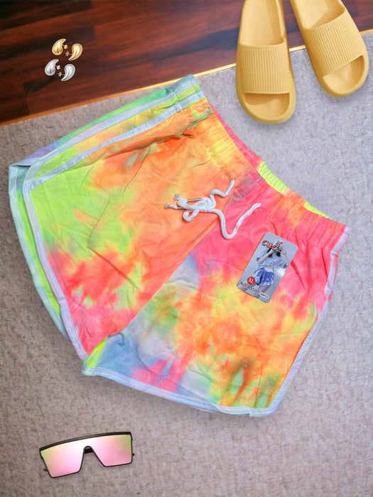 Ladies Tie Dye Dolphin Shorts (3 For $85.00)