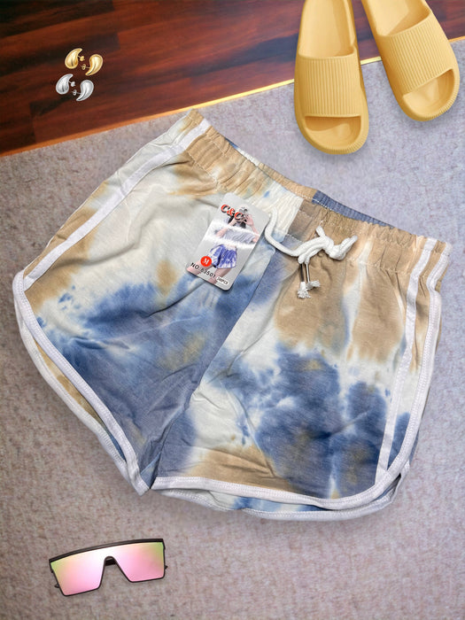 Ladies Tie Dye Dolphin Shorts (3 For $85.00)