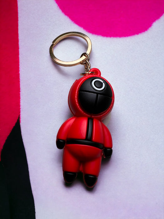 Sisi NY Collection Mini Squid Games Keychain/Keyrings Red Masked Soldier