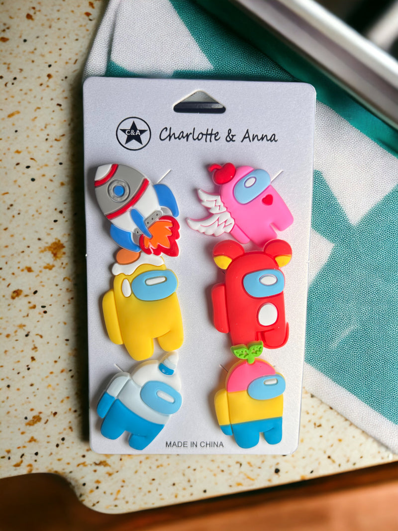 Shoes Charms for Crocs Among Us Imposter Imposters Crew Set 6 Pcs Collectibles