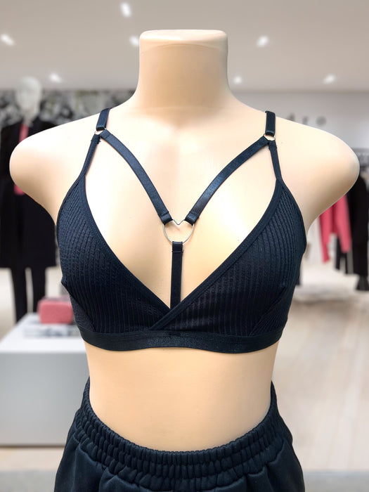 Volaré Fashion Ring Linked Harness Crop Cami Top