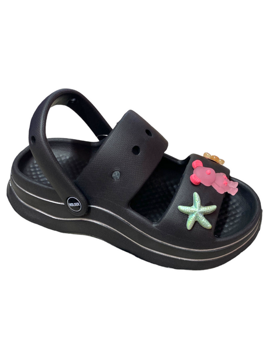 Ladies Bear & Starfish Charm Crocs Sandals