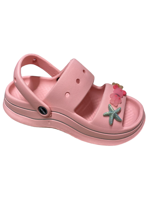 Ladies Bear & Starfish Charm Crocs Sandals