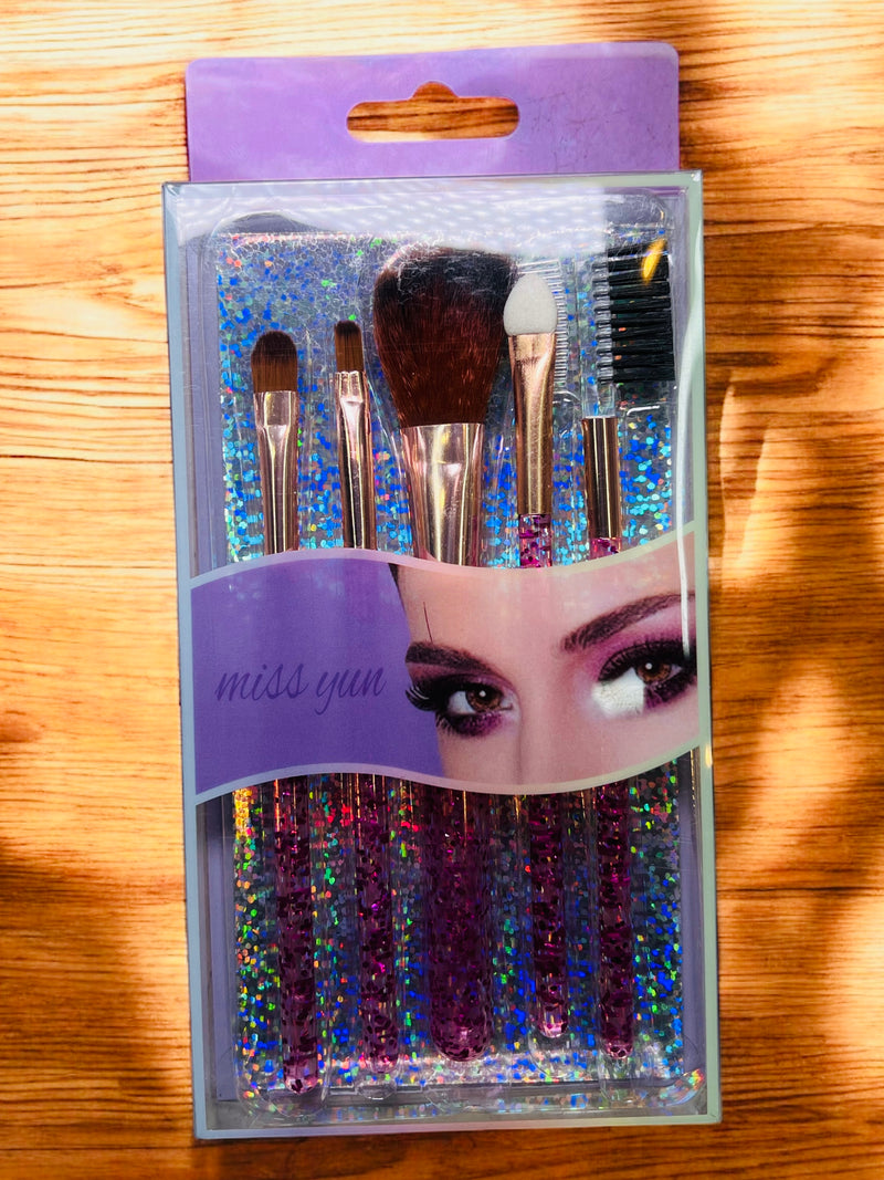 Miss Yun Glitter Handle 6-Piece Makeup Brush Set