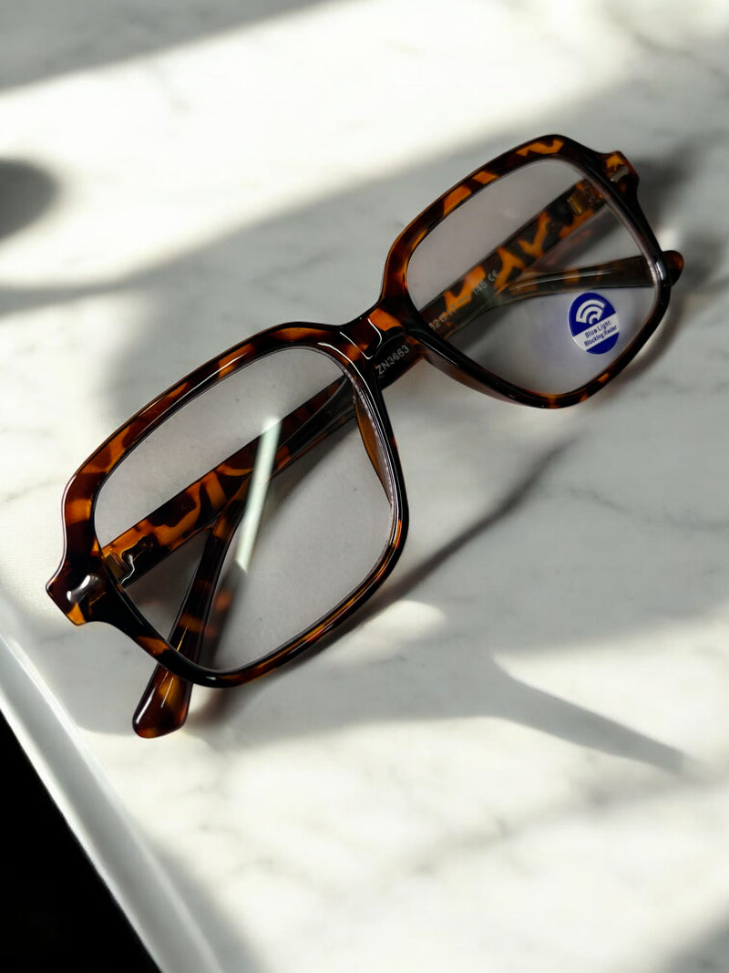 Retro Tortoise Blue Light Blocking Glasses – Vintage Charm, Modern Eye Protection