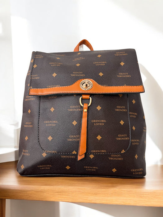 Grenobil Loved Chic Backpack with Gold Accent