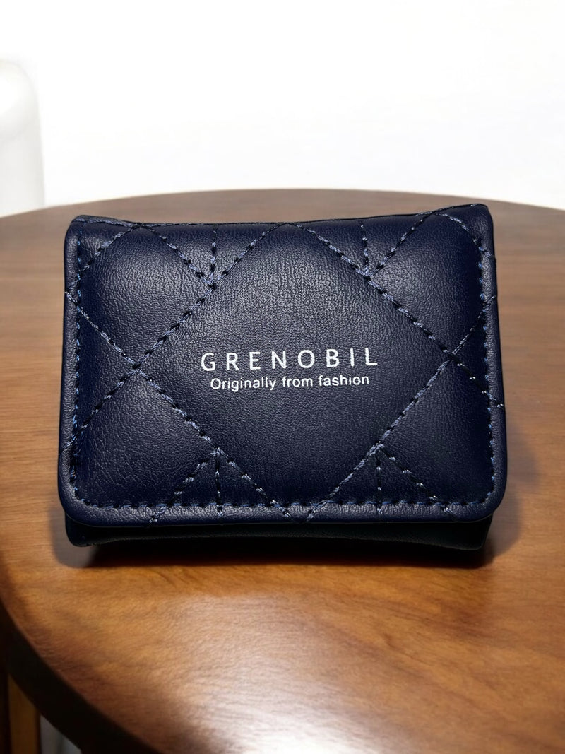 Grenobil Quilted Cognac Zip Wallet D-3552