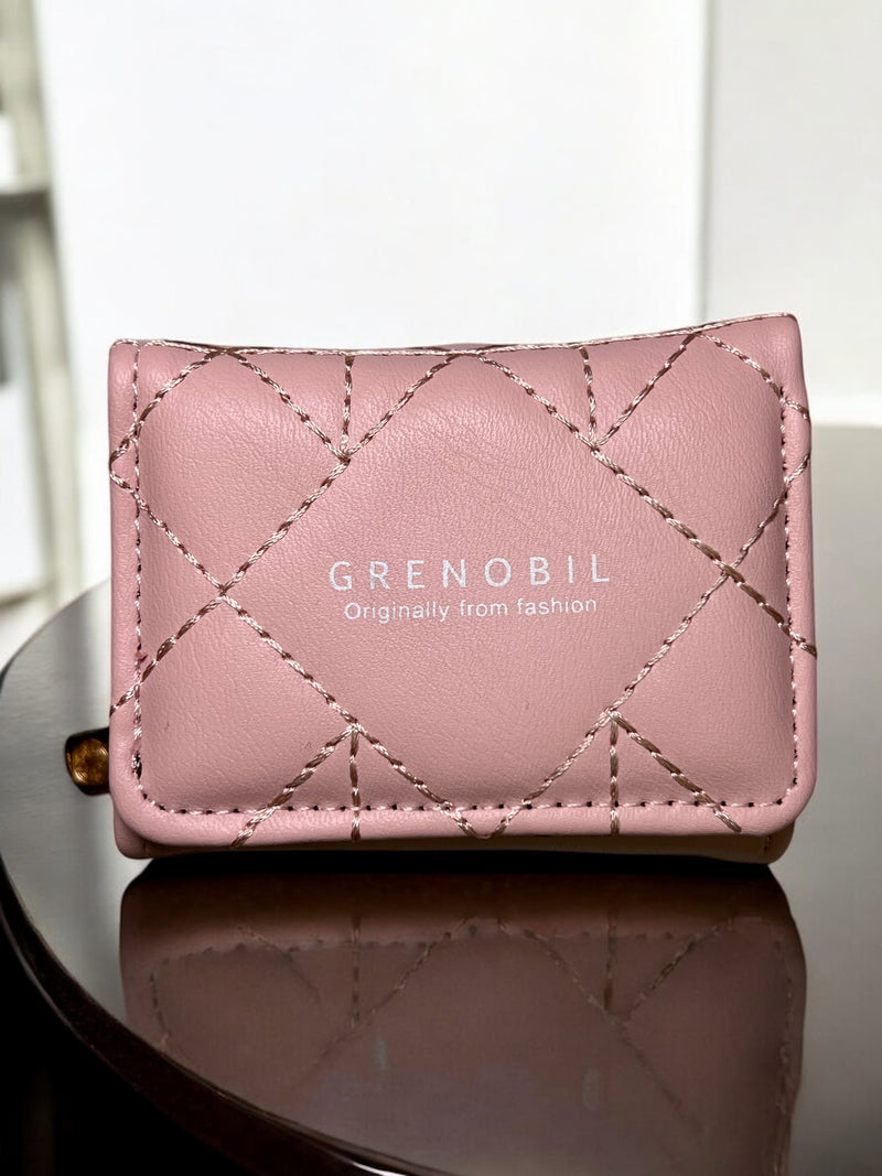 Grenobil Quilted Cognac Zip Wallet D-3552