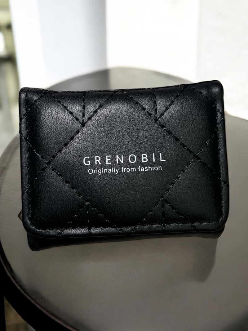 Grenobil Quilted Cognac Zip Wallet D-3552