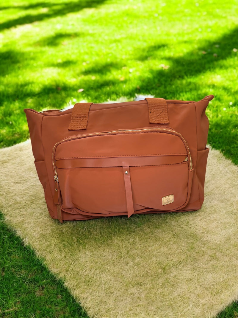 Casual Tote Bag with Front Pocket and Canvas Handles B-0233/B-0232