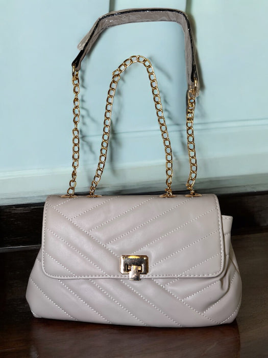 Grenobil Quilted Charm Shoulder Bag