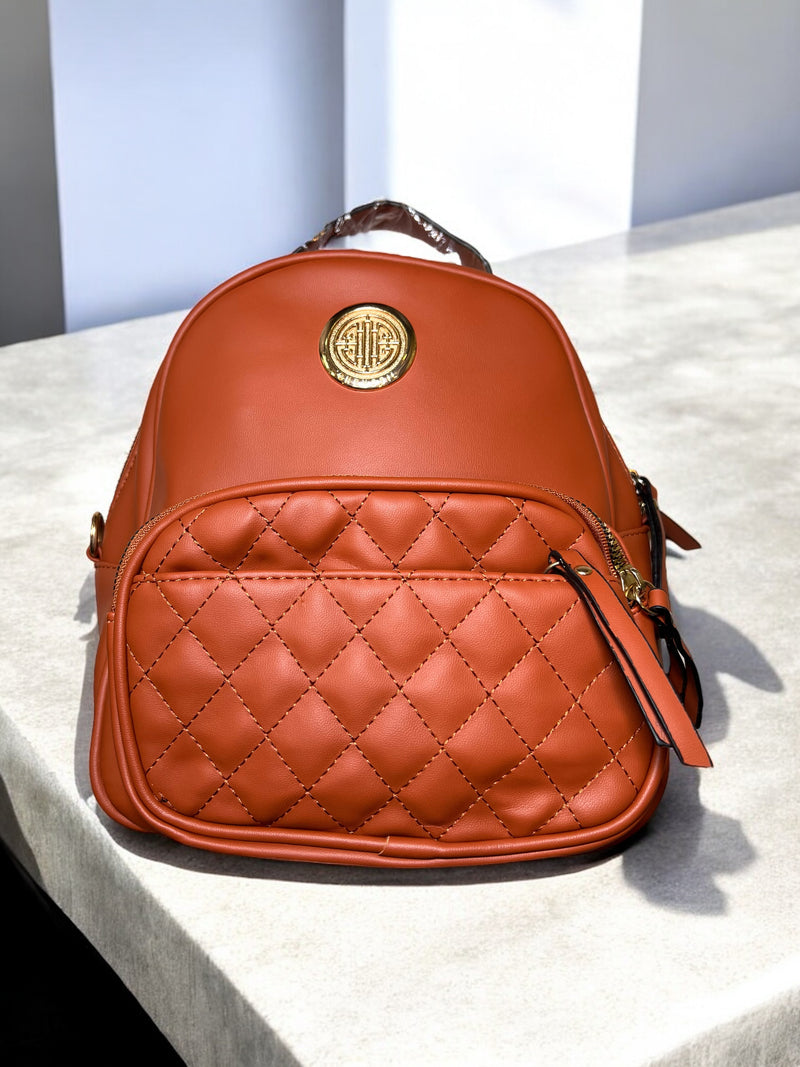 Rose Quilted Charm Backpack – Casual Luxe for Everyday E60-15