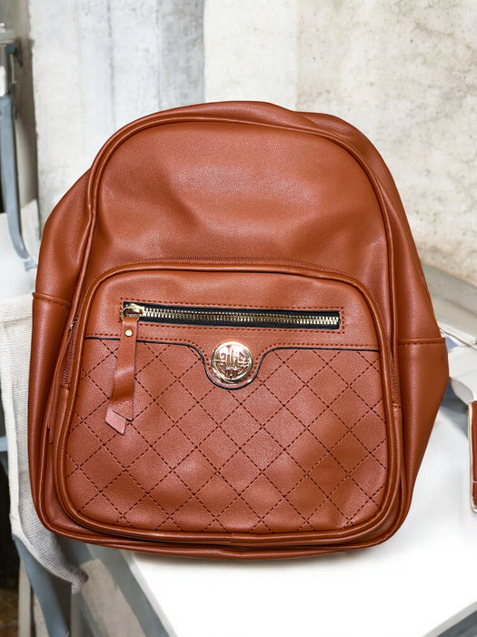 3-Piece Beige Luxe Backpack Set by Grenobil A00403
