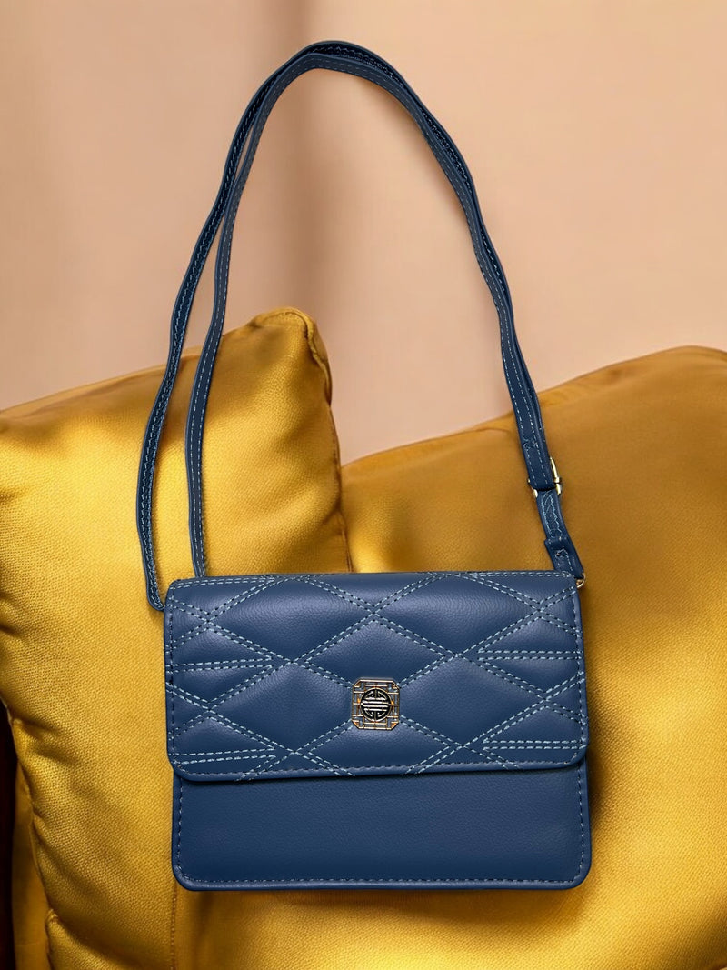 Ruby Luxe Mini Crossbody – Quilted Statement Bag D-3358