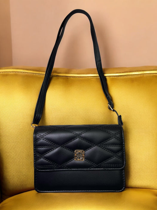Ruby Luxe Mini Crossbody – Quilted Statement Bag D-3358