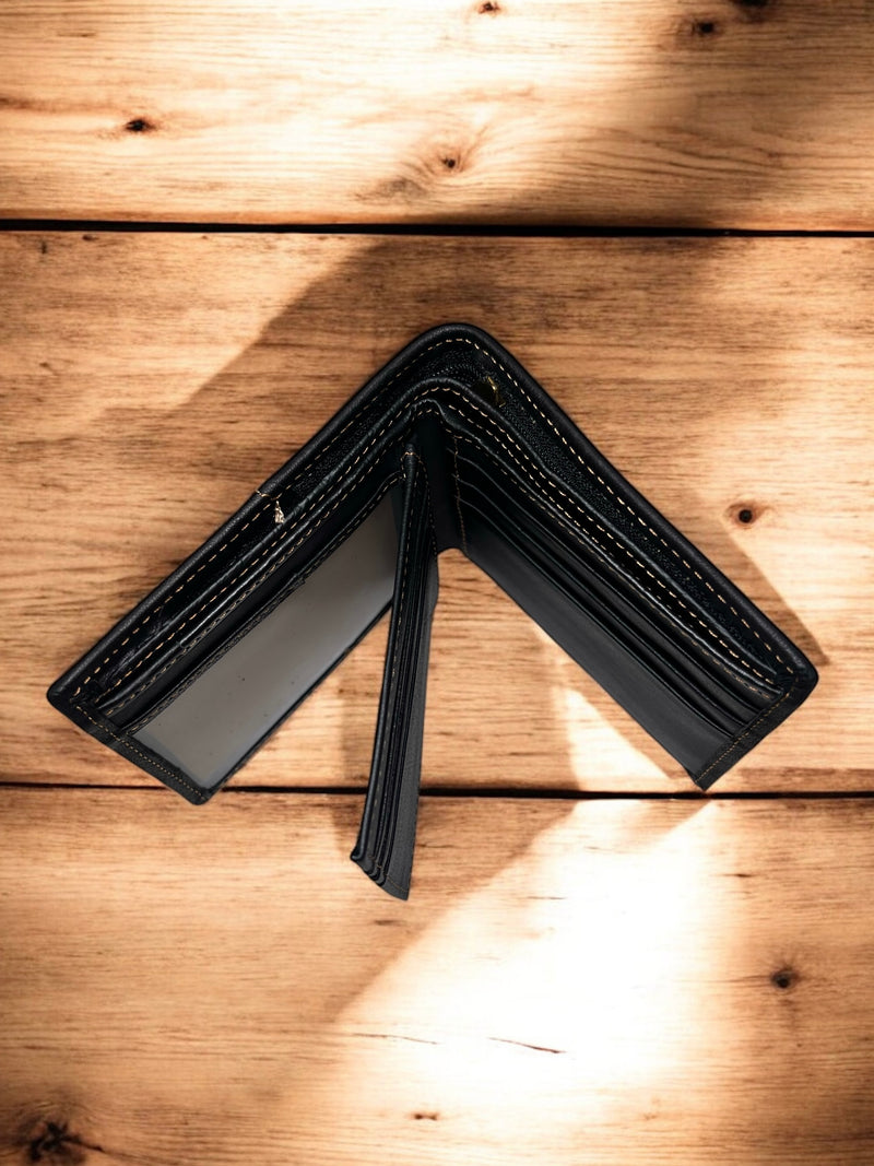 Designer Leather Wallet – Classic Brown & Midnight Black