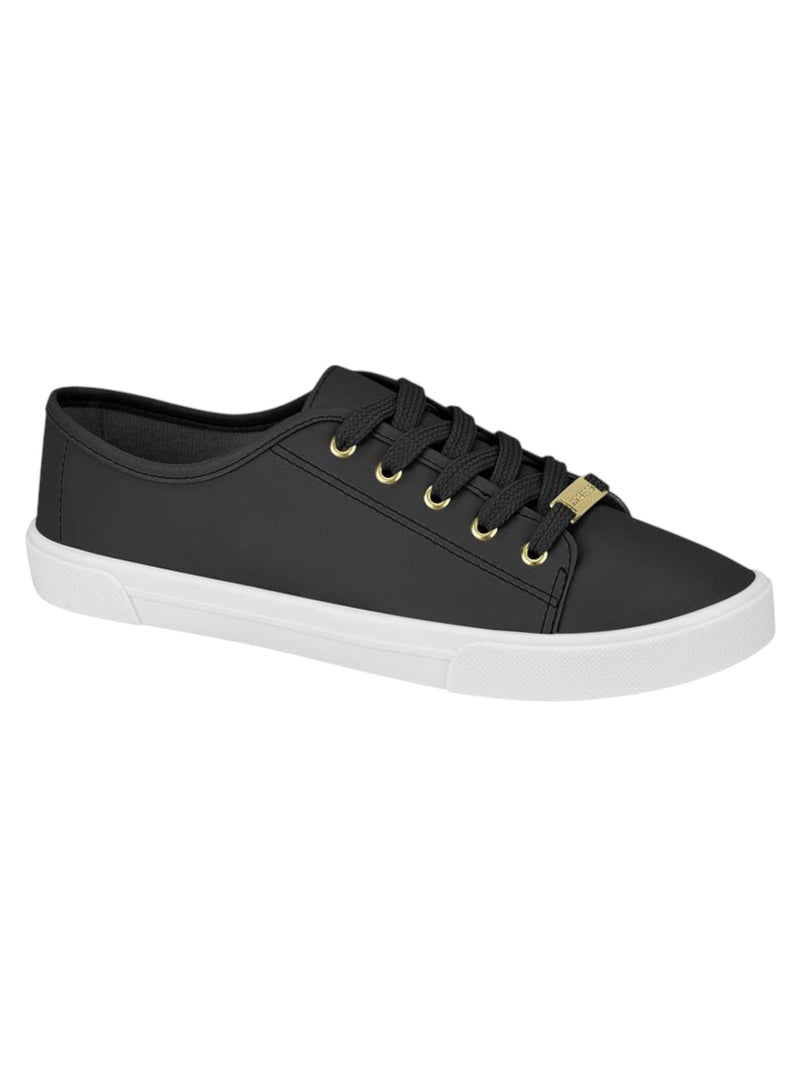 Moleca Luxe Street Tennis Sneaker – Black with Gold Accents 5296.510