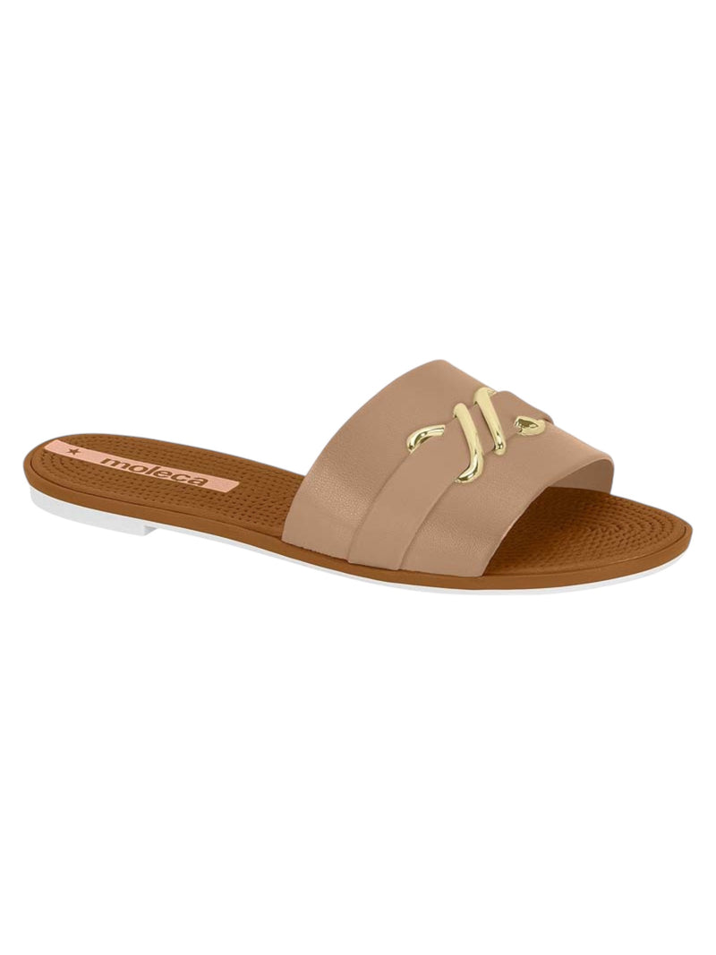 Moleca Comfort Gold-Link Slide Sandal 5297.472