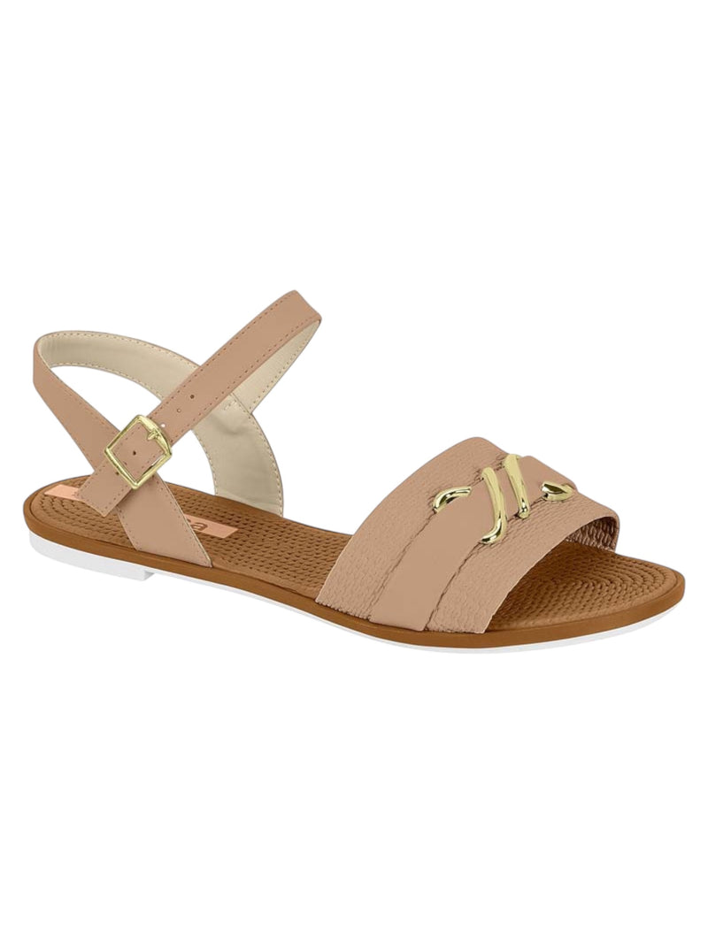 Moleca Comfort Gold-Link Buckled Sandal 5297.473