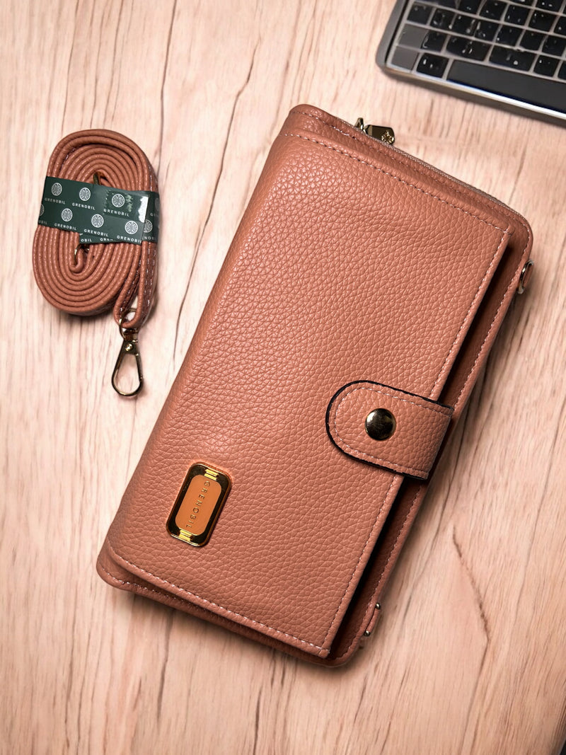 Grenobil Luxe Crossbody Wallet With Transparent Phone Holder D-3856