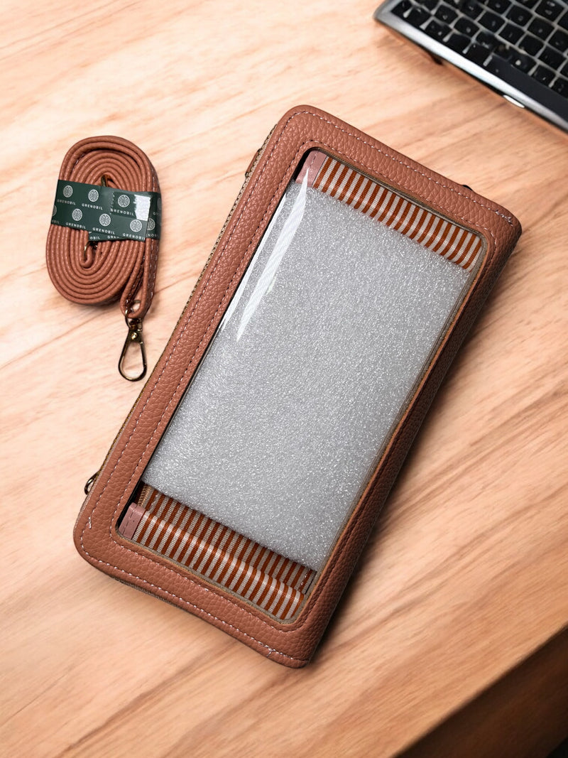 Grenobil Luxe Crossbody Wallet With Transparent Phone Holder D-3856