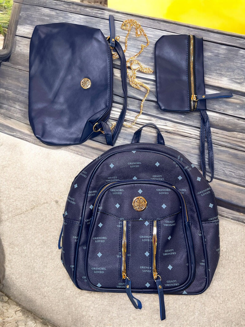 Grenobil Luxe 3-Piece Monogram Set Backpack A-5206