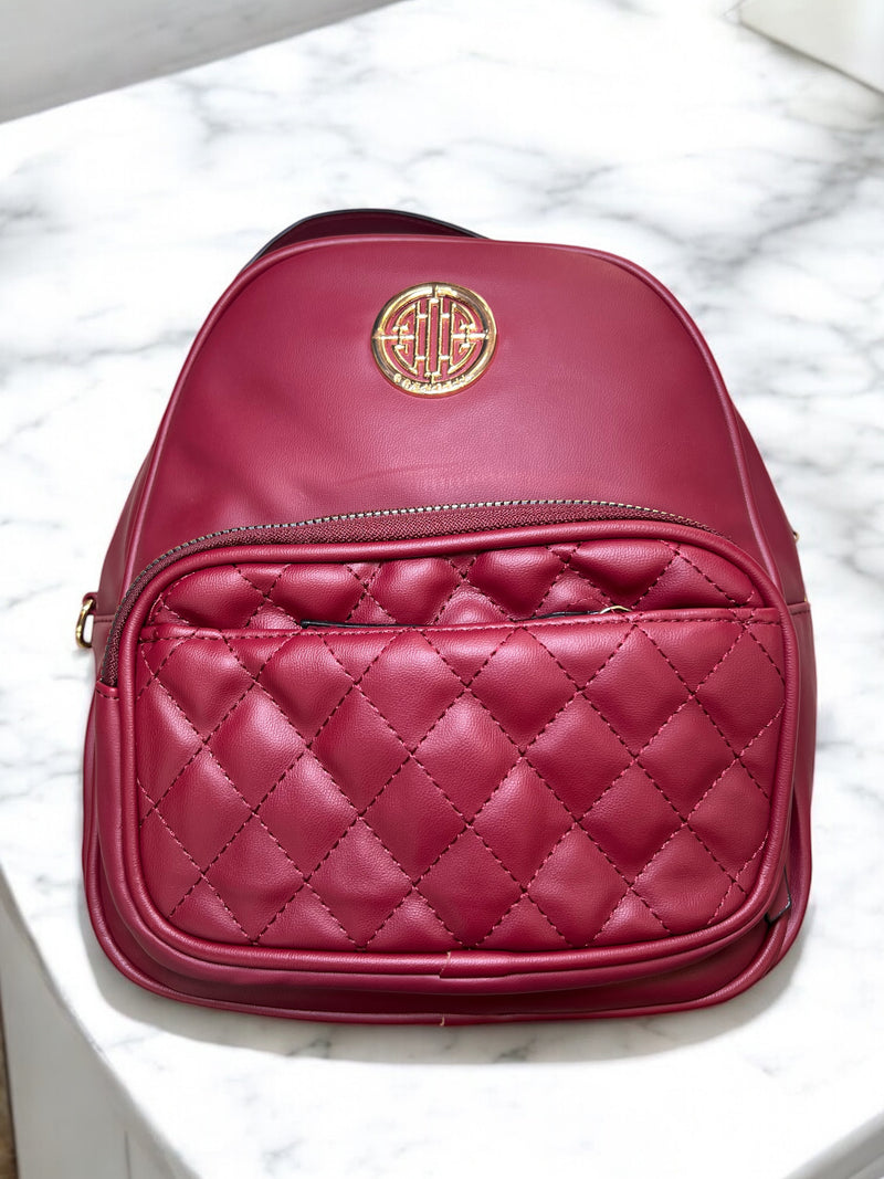 Rose Quilted Charm Backpack – Casual Luxe for Everyday E60-15