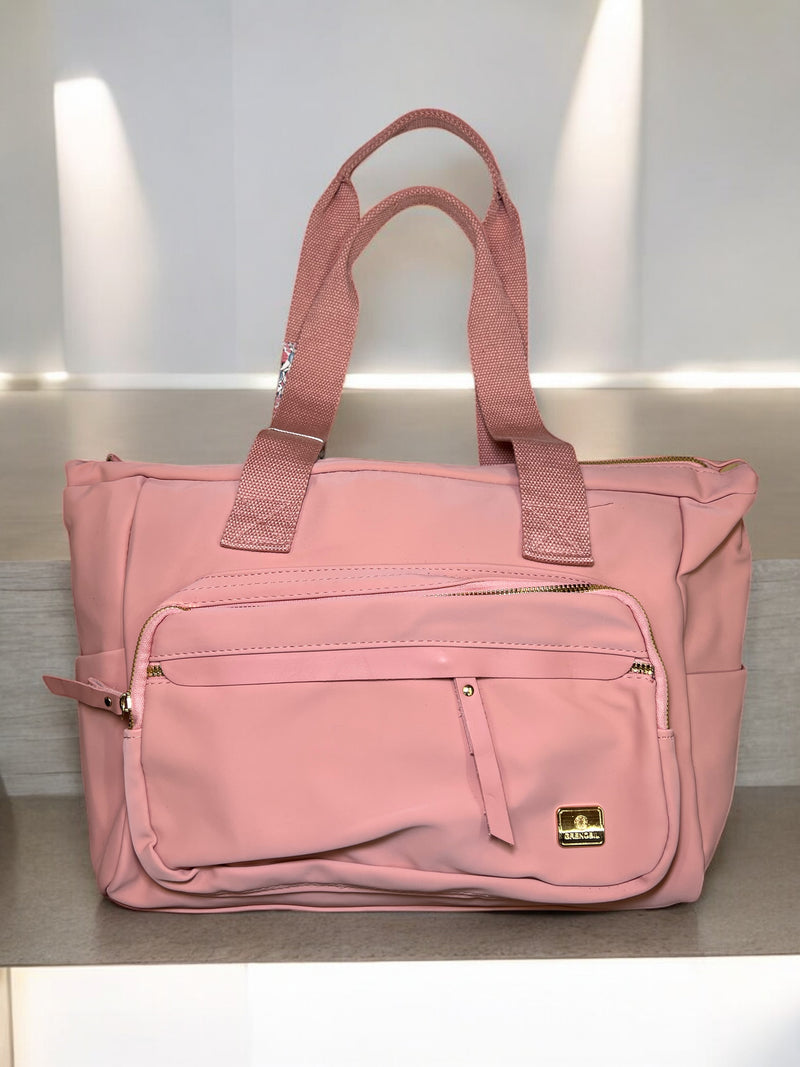 Casual Tote Bag with Front Pocket and Canvas Handles B-0233/B-0232