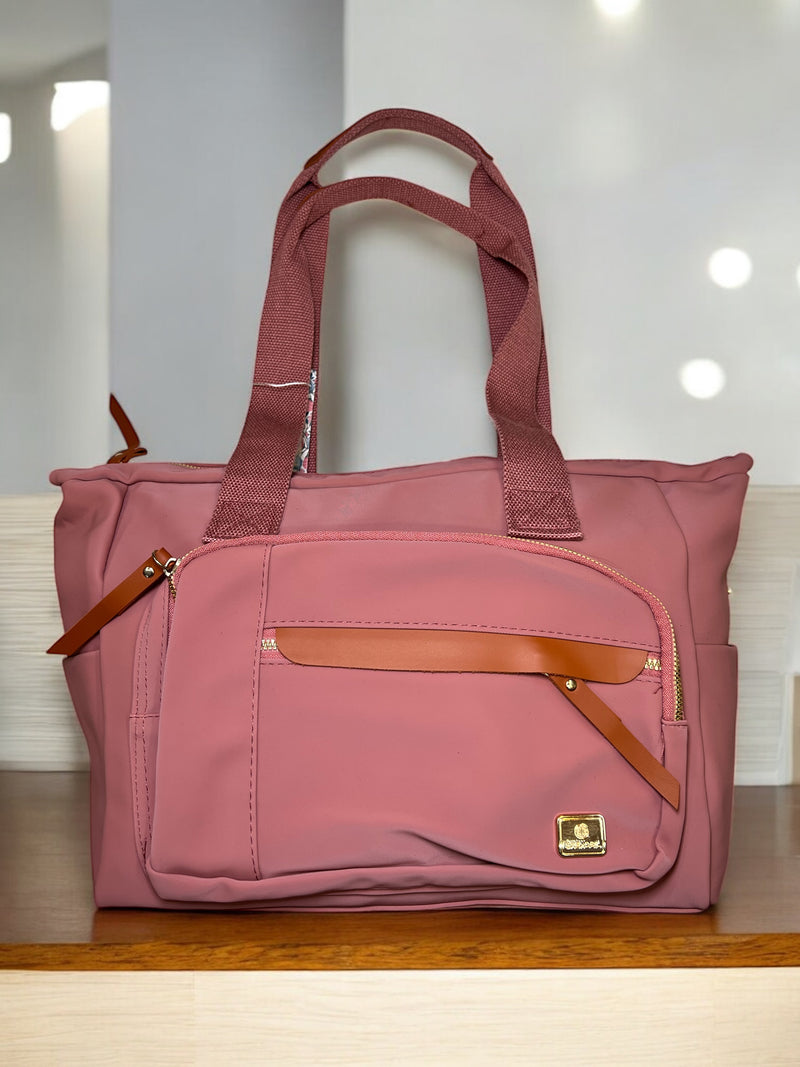 Casual Tote Bag with Front Pocket and Canvas Handles B-0233/B-0232