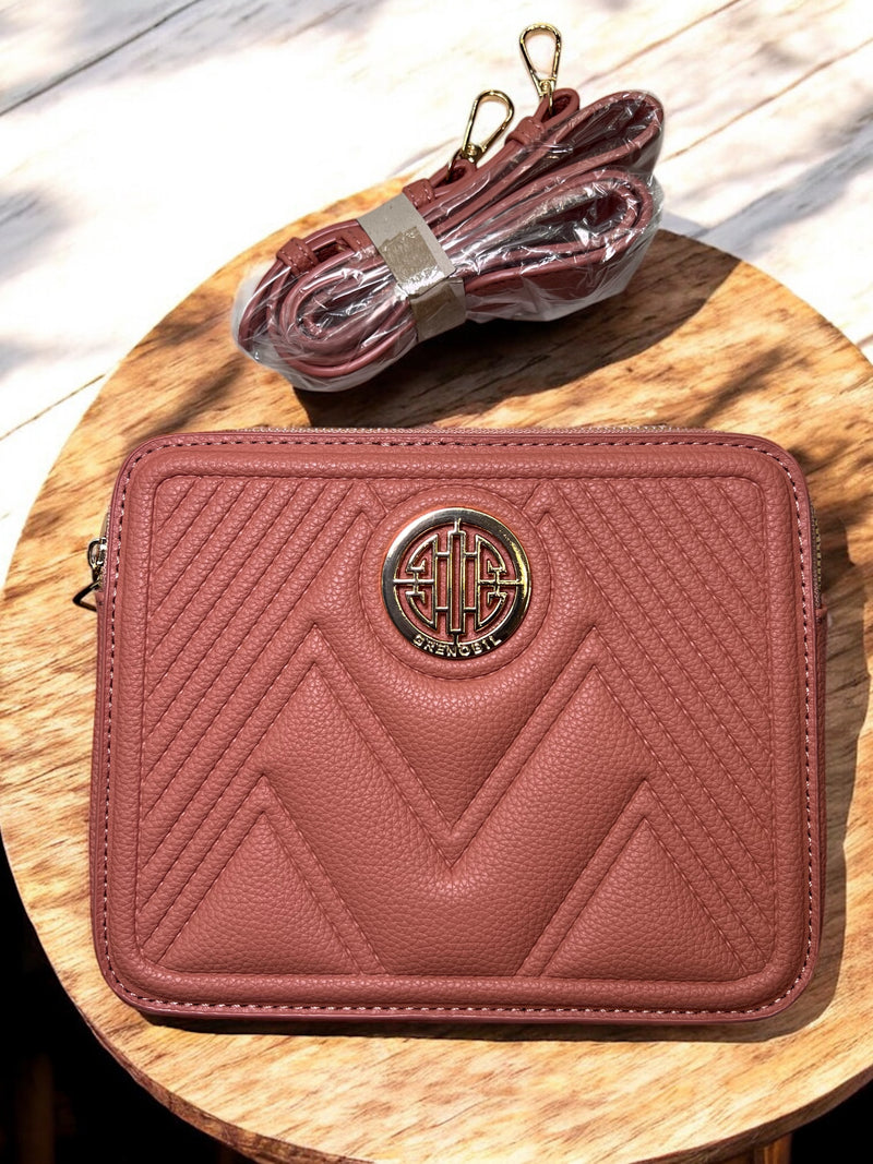 Monogram Luxe Quilted Crossbody Bag B-7550