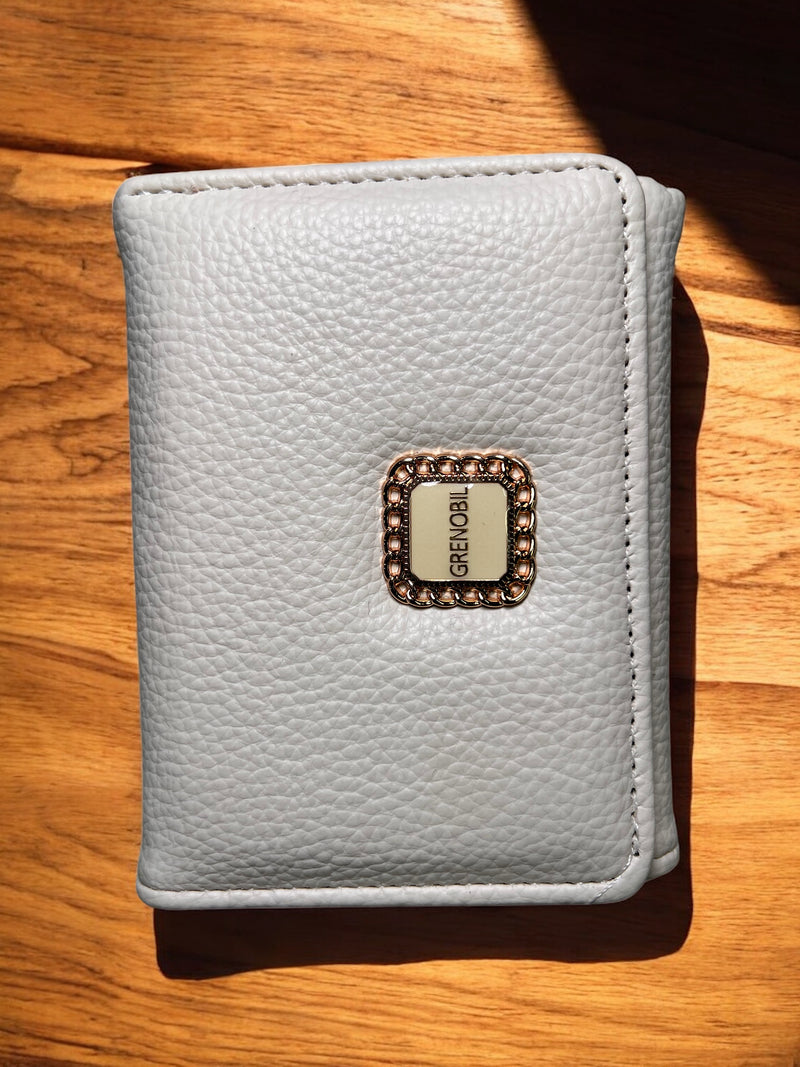 Grenobil Signature Zip Wallet – Premium Pebbled Finish with Gold Hardware D-3733