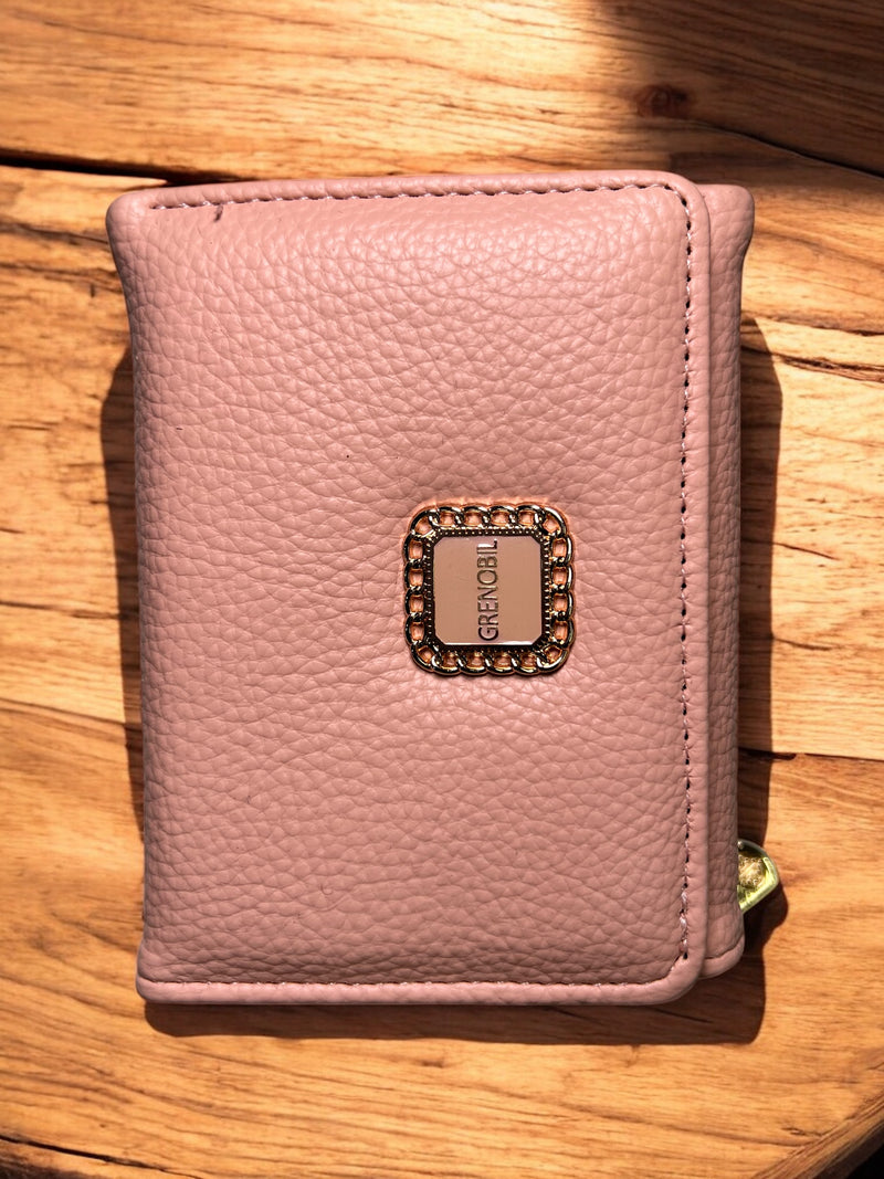 Grenobil Signature Zip Wallet – Premium Pebbled Finish with Gold Hardware D-3733