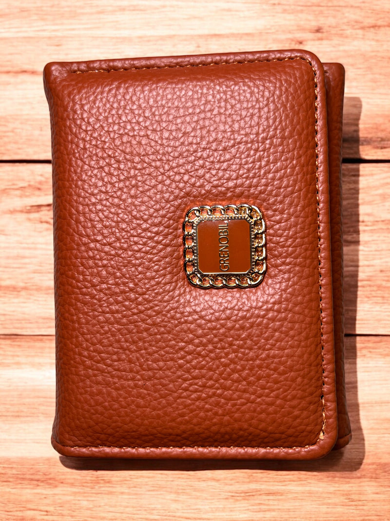Grenobil Signature Zip Wallet – Premium Pebbled Finish with Gold Hardware D-3733
