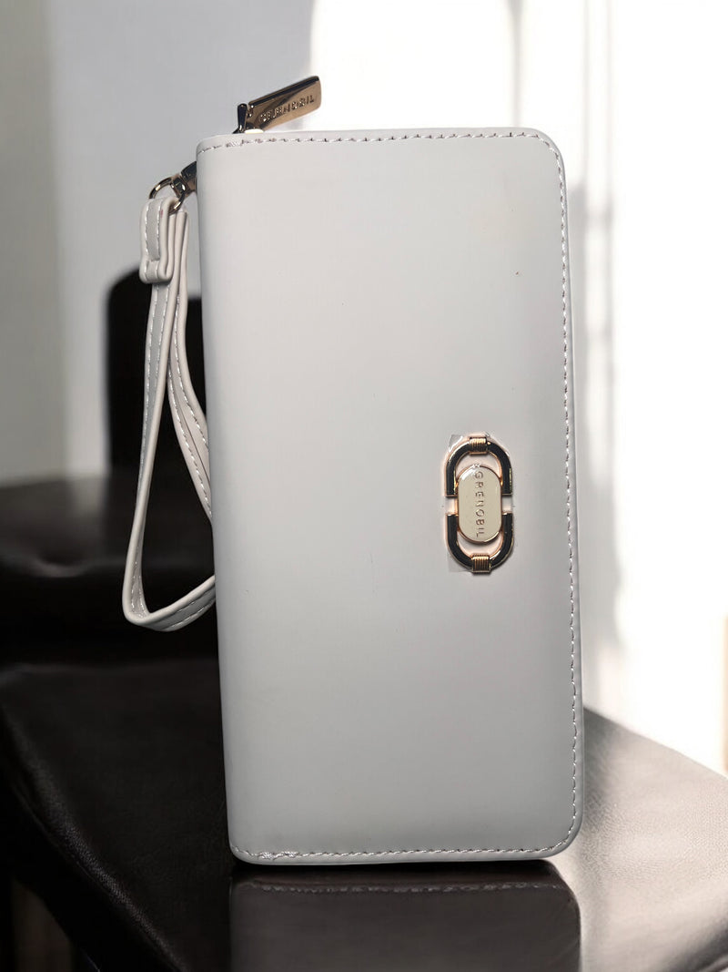 Grenobil LuxeZip Clutch Wallet – Sleek Design with Detachable Strap D4247