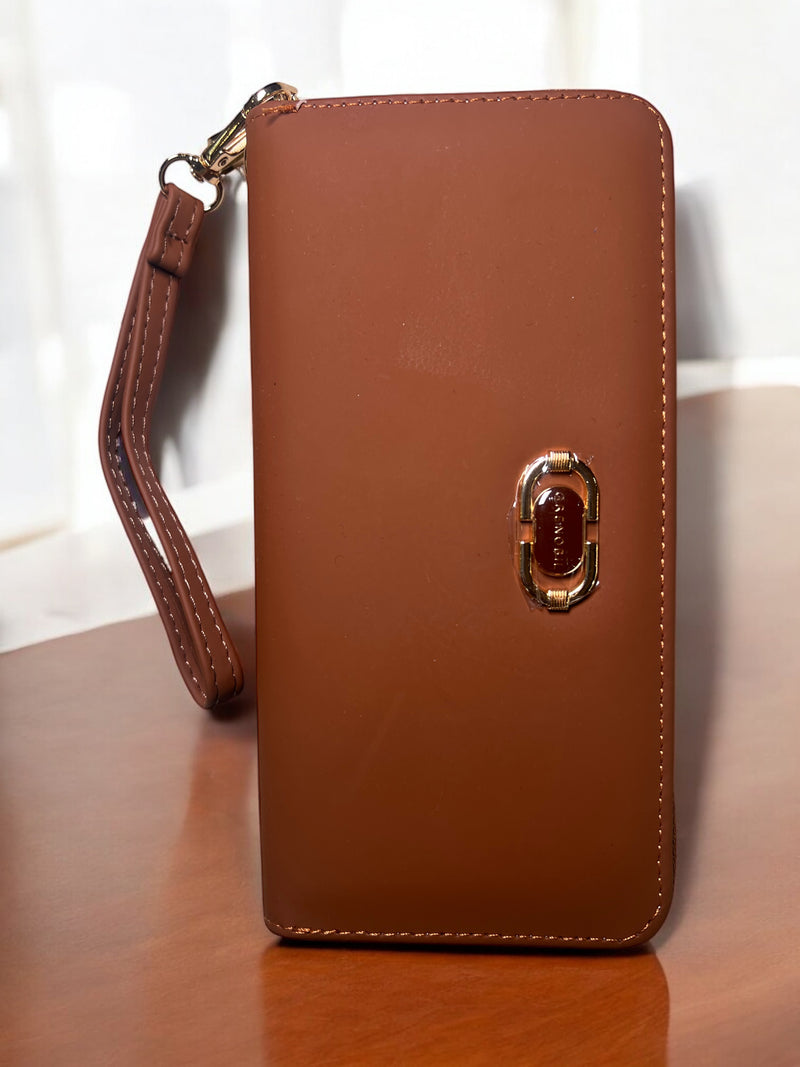 Grenobil LuxeZip Clutch Wallet – Sleek Design with Detachable Strap D4247