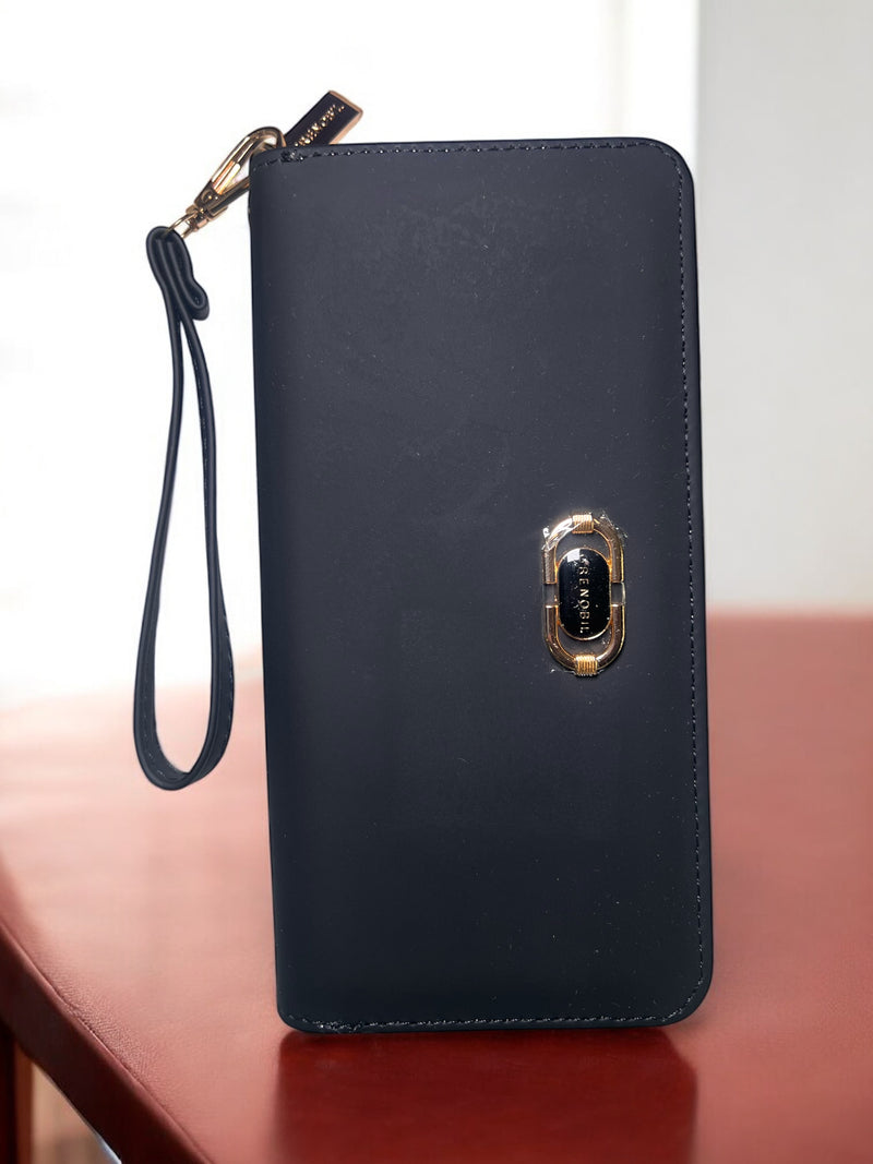 Grenobil LuxeZip Clutch Wallet – Sleek Design with Detachable Strap D4247