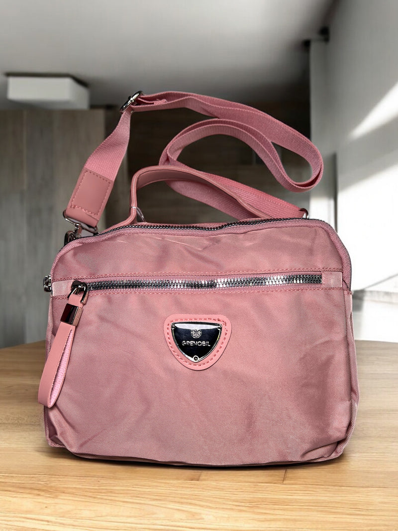 Grenobil SoftTouch Nylon Crossbody Bag with Designer Strap B00114