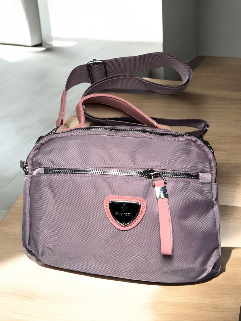 Grenobil SoftTouch Nylon Crossbody Bag with Designer Strap B00114