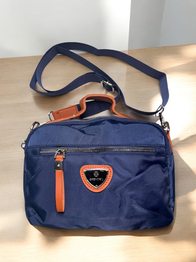 Grenobil SoftTouch Nylon Crossbody Bag with Designer Strap B00114